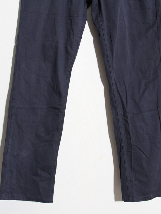Finisterre Koerner Organic Cotton Trouser Pant Navy Blue Slim Size W32 x L32 - Picture 5 of 16